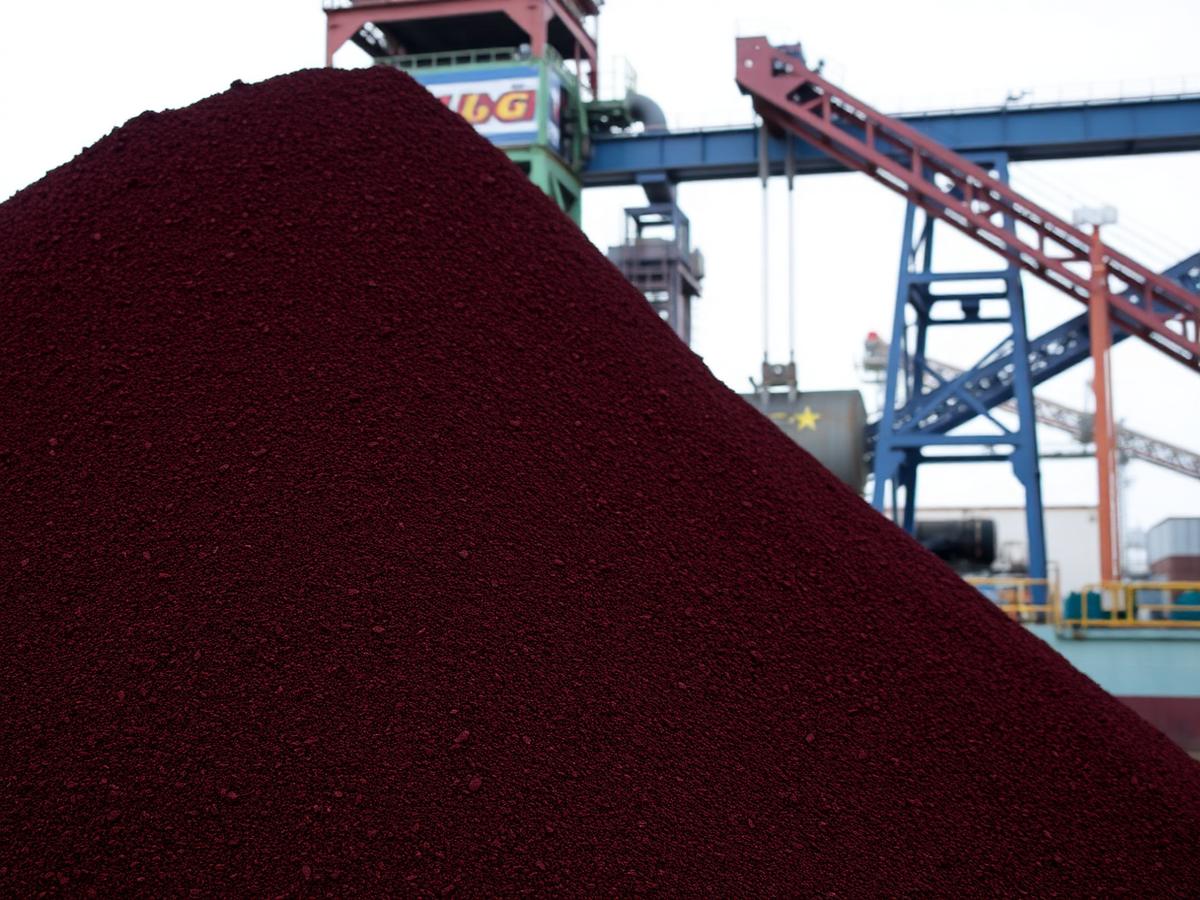 Iron ore stockpile